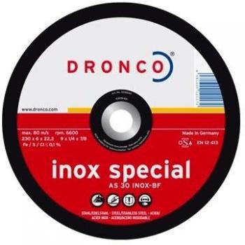 Dronco AS30INOX-115-6 Discos de Desbaste, As 30 Inox Special, Metal, 115 Mm Diámetro, 6 Mm Espesor, 22.23 Mm Diámetro Eje, 13,280 RPM, Set de 10