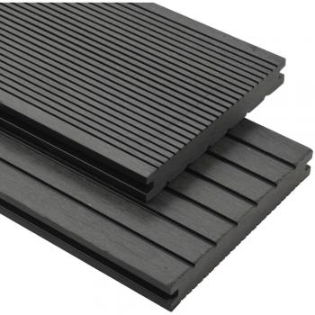 VidaXL Premium WPC Deck Board Bundle – 30 m², Grey, 2.2 m