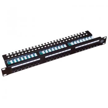 Patch Panel 24 UTP Cat5e PK013 Negro – 1U