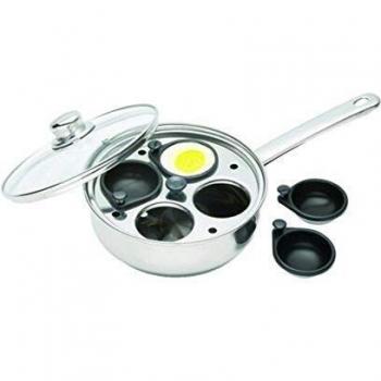 KitchenCraft Grey Four Hole Egg Poacher