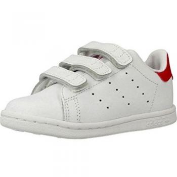 Adidas Stan Smith CF I, Scarpe da Ginnastica Basse Unisex-Bambini, Bianco (Footwear White/Footwear White/Bold Pink 0)
