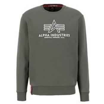 Alpha Industries Basic Sweatshirt Remove Before Flight Dunkeloliv Regular Fit Herren