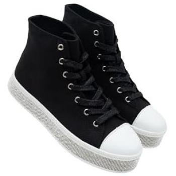 Lemonade Love Crystal‑Topped Shoes – Women's Black, 8