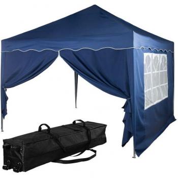 Pavillon Faltezelte 3x3 m inkl. Seitenteile und Trolley, wasserdicht, UV-Schutz
