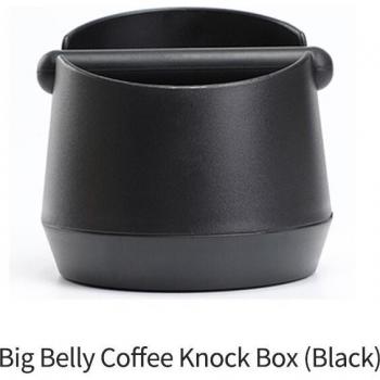 Espresso, caja para moler café y papelera negra