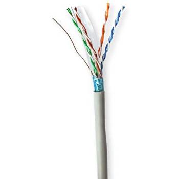 Nedis Cavo di rete CAT6 50m F/UTP PVC Grigio