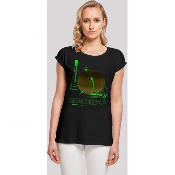 F4NT4STIC SpaceWar Retro Print T-Shirt – Damen, Schwarz