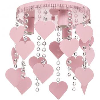 Corazon Heart-Shaped Ceiling Light in Pink by Eko-Light