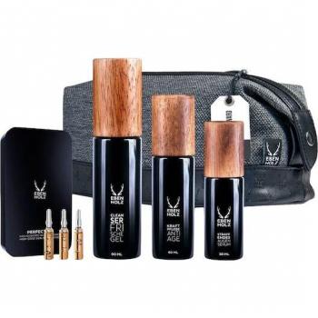 Ebenholz Premium Pflegeset Herren – Cleanser, Perfector, Kraft & Straffung