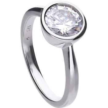 Starlight Silver Zirconia Bridal Halo Ring