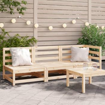 VidaXL Massivholz Gartensofa 3-Sitzer