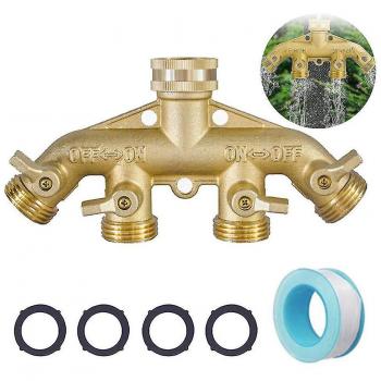 Adaptador de riego 4 vías de latón
