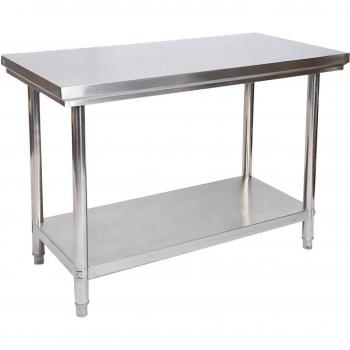 Table de jardin en acier inoxydable 100 x 60 cm