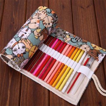 Kawaii Cat Pencil Case with 48 Holes