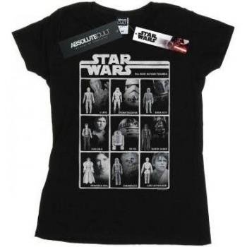 Camiseta de Mujer Star Wars con Gráfico de Figuras de Acción XL Negra