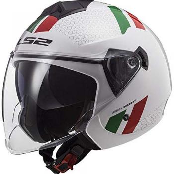 Herren LS2 NC Helm – Farbpalette Weiß/Grün/Rot, S