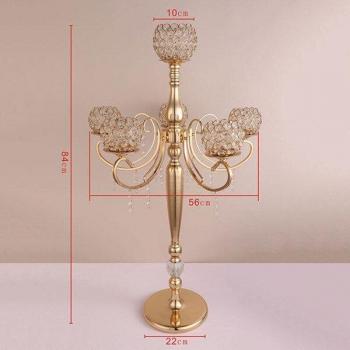 Centro de Mesa Elegante 84 cm con Vela de Plomo