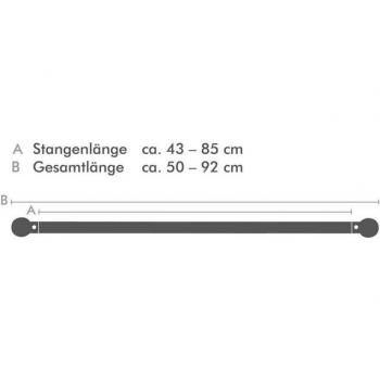 Scheibenstange Good Life “Bistro” – Ø 12 mm, 1‑fach, weiß, Metall/Polymer