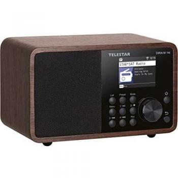 Telestar DIRA M14i (UKW, FM, DAB+, Internetradio, Bluetooth, WLAN), Radio, Braun, Schwarz