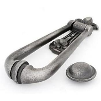 From the Anvil's Loop Door Knocker with Antique Pewter Finish (Size: 20cm H x 6.3cm W x 3.3cm D)