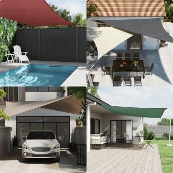Black Oxford Fabric Sunshade Sail 4x5 m vidaXL