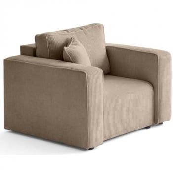Topaze – Siège en Velours Côtelé Plat – Teinte Beige