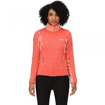 Regatta Women's Lindalla III Full Zip Fleece, Neon Peach Fusion Coral, Size: 16