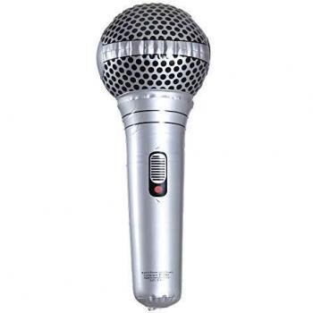 Aufbläsbares Mikrophon 35 cm – Kostüm-Accessoire für Schlagermusik