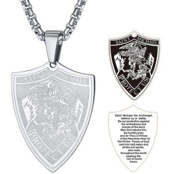 Cadeau pour Femme Homme Pendentif Saint Michel