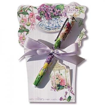 Lissom Design Full Color Notepad, Sweet Violets, 6.75 x 4.5 x 0.25-inches