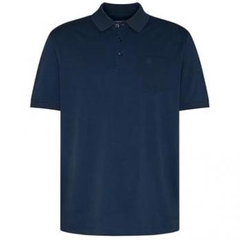 Klassisches Poloshirt mit Brusttasche in Marine