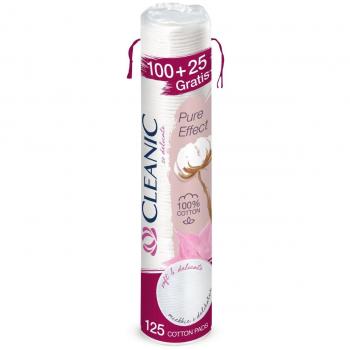 Tissus Cosmétiques Rond Cleanic Pure Effet Tactile 100 % Coton