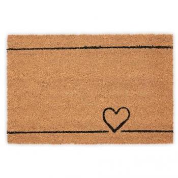 Relaxdays Tappetino Cuore in Fibra di Cocco 40x60 cm