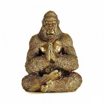 Gorilla Zen Dorato: Statua Decorativa 16x27,5x22 cm – 4 pezzi