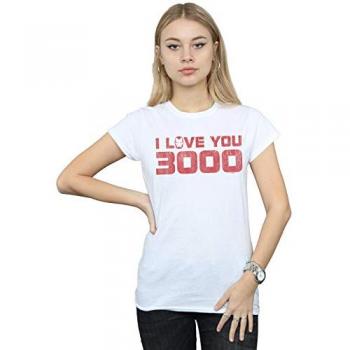 White Marvel Endgame “I Love You 3000” Distressed Tee – Women’s M Size