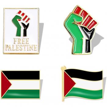 Signe de Solidarité – Broche Poing Palestinien