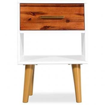 Acacia Nightstand, Solid Wood, 40x30x57 cm