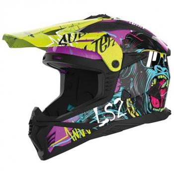 Casque de motocross LS2 MX708 Fast II Gorilla Multicolore taille S