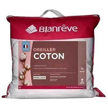 Blanreve Ensemble de 2 Oreillers en Coton