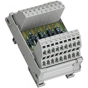 Circuit Diode 2 Connexions Cage CLAMP® avec Support Rail TS