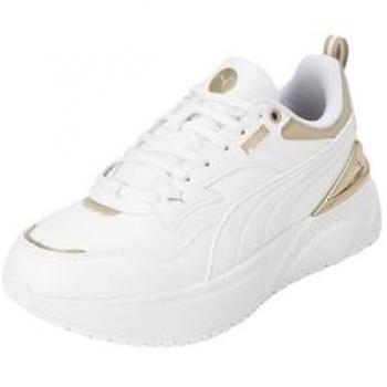 Puma R78 Disrupt Metallic Dream Damen‑Sneaker in Schneeweiß – Größe 38,5
