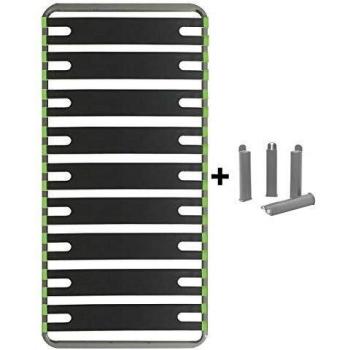 Sommier 9 Lattes 90x190cm + Pieds Gris