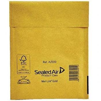 Mail Lite Gold Bubble Envelope A/000 Pack of 10