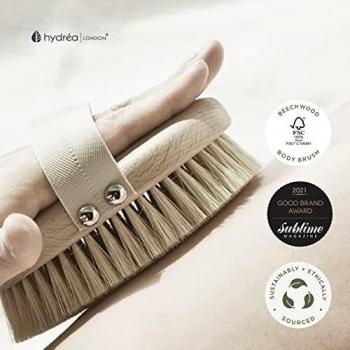 Hydrea London Pro Dry Body Brush With Vegan Cactus Bristle In Natural