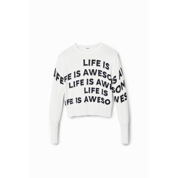 XS Bianco Desigual Life Is Awesome