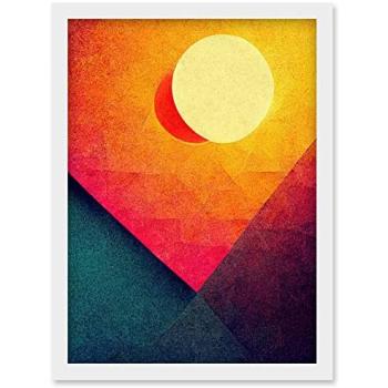 Geometric Sky Horizon – A4 Wall Print