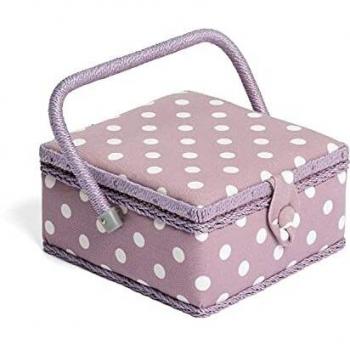 Boîte à couture en PVC mauve