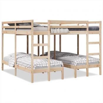 Lit triple en pin massif Prolenta Premium 200x200/80x200 cm