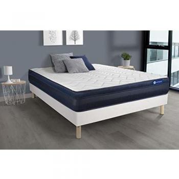 Ensemble Matelas et Sommier ACTIFLEX Tech 140x200 Mémoire de Forme 5zones de Confort