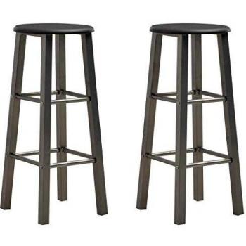 Elegante Barhocker 2 Stk. Anthrazit MDF